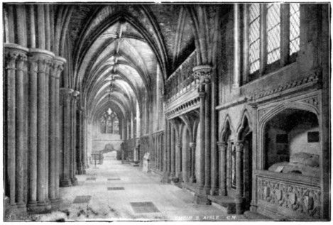 SOUTH AISLE OF CHOIR, LOOKING EAST.