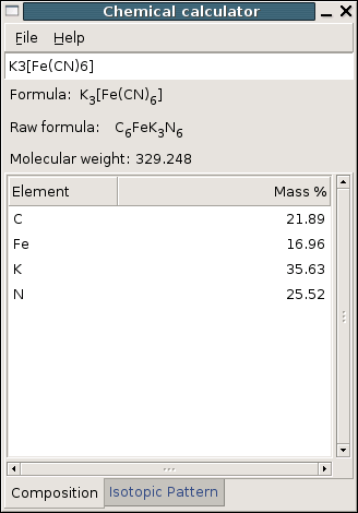 The Chemical Calculator Program