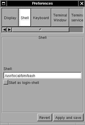 終端機: Shell 設定