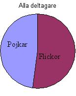 Cirkeldiagram: 48% pojkar, 52% flickor