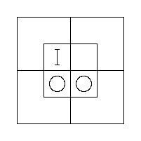 Diagram representing all m are x and y m exists