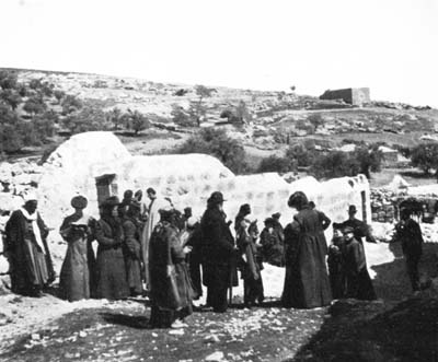 AT THE ENTRANCE TO THE TOMB OF LAZARUS.